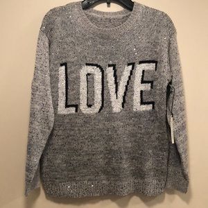 ❤️Shiny & New girls very soft embellished sequin cardigan sweater. Size M